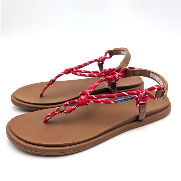 Sperry Isla T-Bar Slingback Sandal Open Round Toe Women's Red Size US11 EU42.5 - Picture 1 of 12